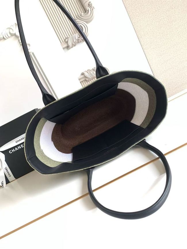 CHANEL Maxi Shopping Bag AS6148 brown& white & gray CHANEL Maxi Shopping Bag AS6148 brown& white & gray