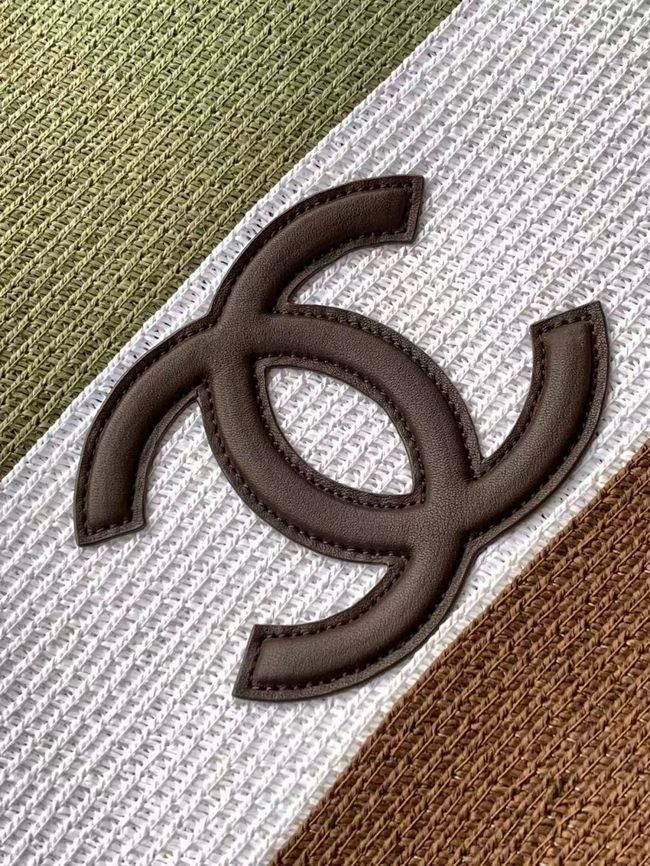 CHANEL Maxi Shopping Bag AS6148 brown& white & gray CHANEL Maxi Shopping Bag AS6148 brown& white & gray