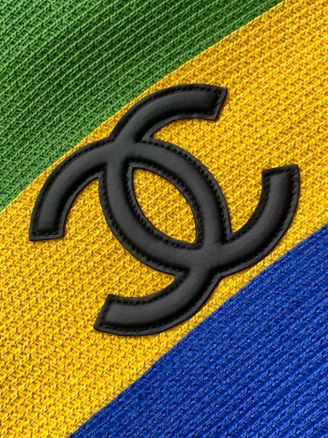 CHANEL Maxi Shopping Bag AS6148 green& yellow & Blue CHANEL Maxi Shopping Bag AS6148 green& yellow & Blue