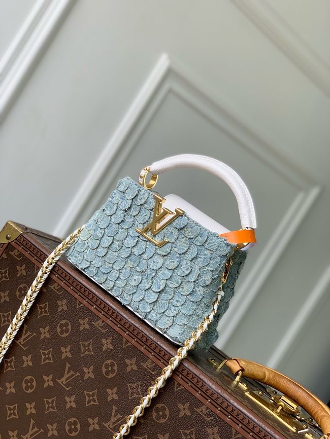 Louis Vuitton Capucines Mini M28305 Blue Denim Louis Vuitton Capucines Mini M28305 Blue Denim
