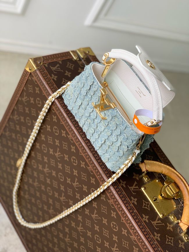 Louis Vuitton Capucines Mini M28305 Blue Denim Louis Vuitton Capucines Mini M28305 Blue Denim