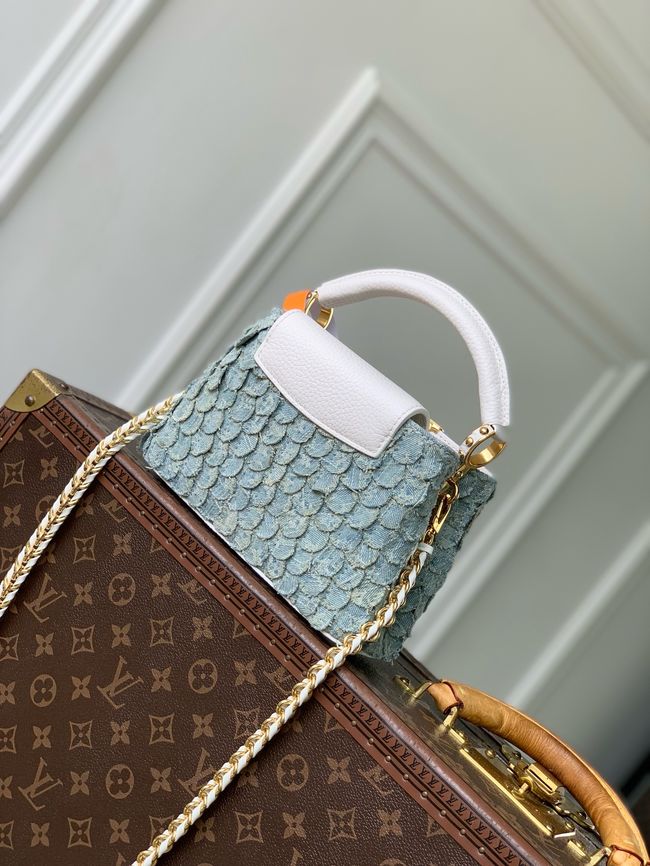 Louis Vuitton Capucines Mini M28305 Blue Denim Louis Vuitton Capucines Mini M28305 Blue Denim