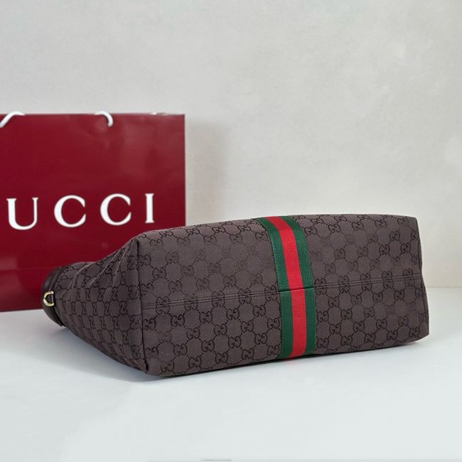 Gucci Giglio large tote bag 853971 Dark brown GG canvas