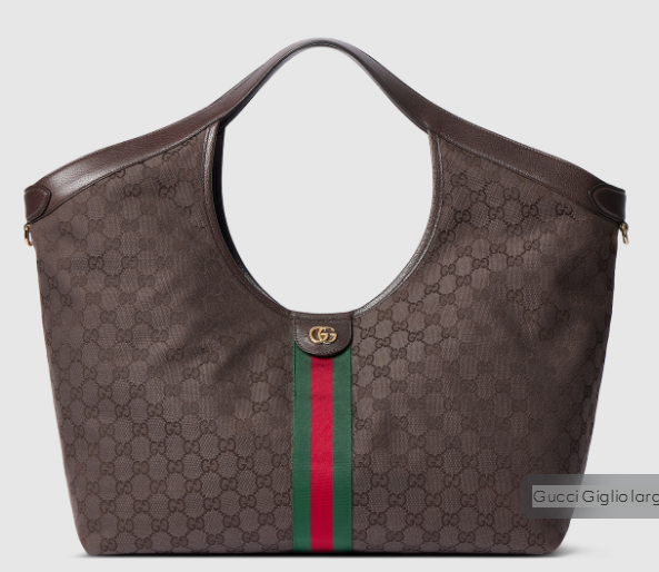 Gucci Giglio large tote bag 853971 Dark brown GG canvas