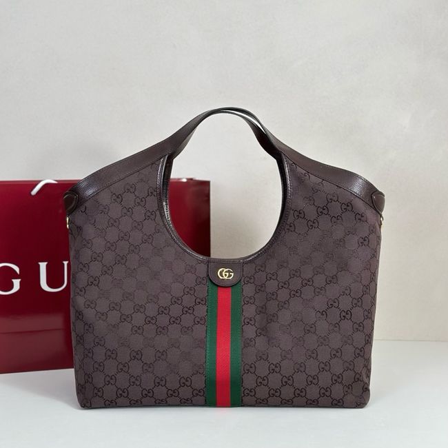 Gucci Giglio large tote bag 853971 Dark brown GG canvas