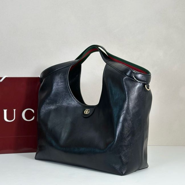 Gucci Giglio large tote bag soft glossy leather 853971 black