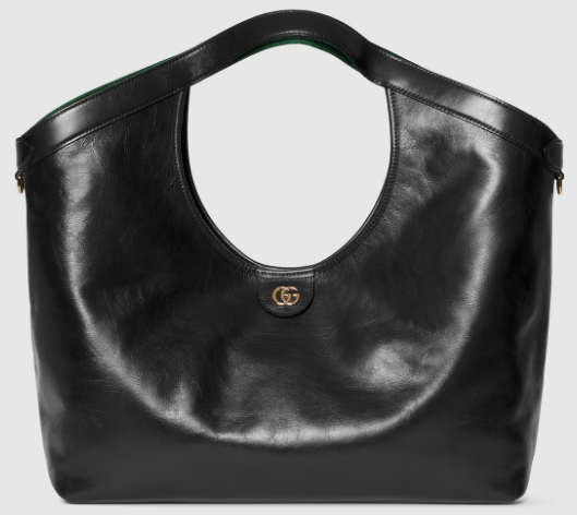 Gucci Giglio large tote bag soft glossy leather 853971 black