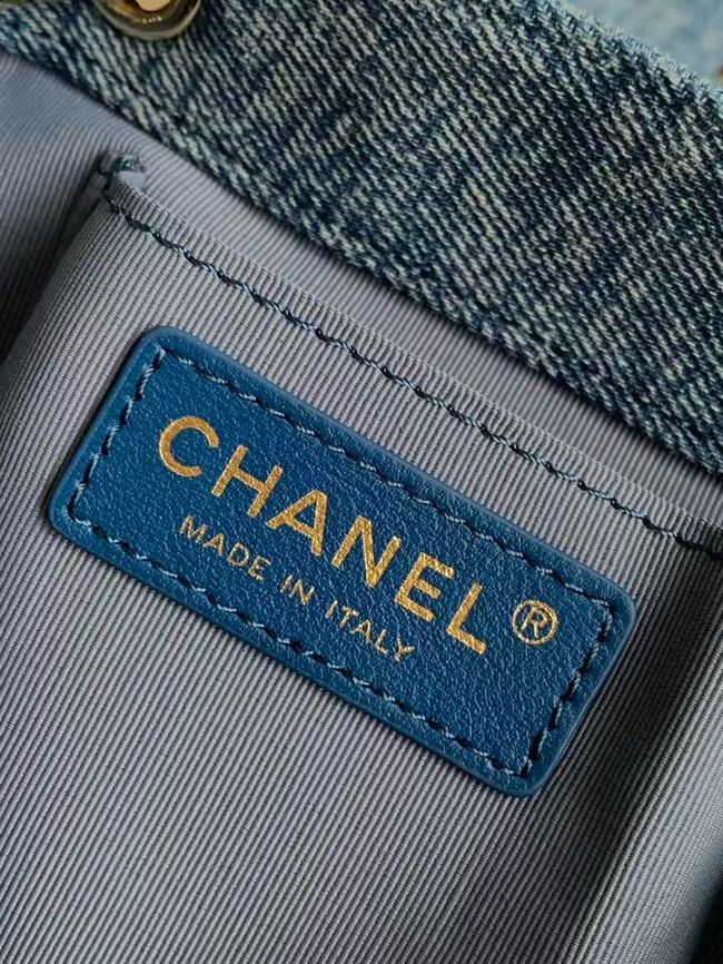 CHANEL Backpack AS3618 Denim Blue