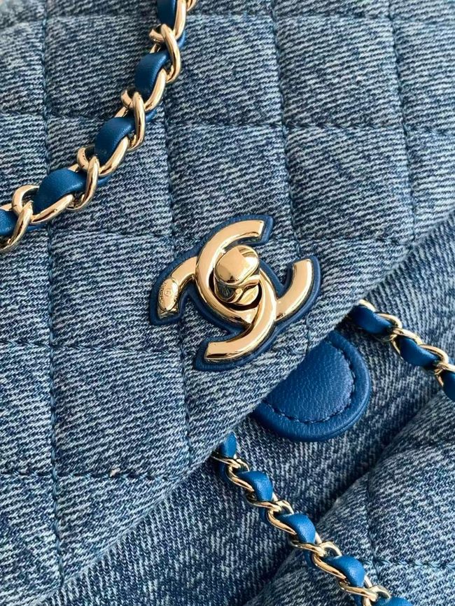 CHANEL Backpack AS3618 Denim Blue