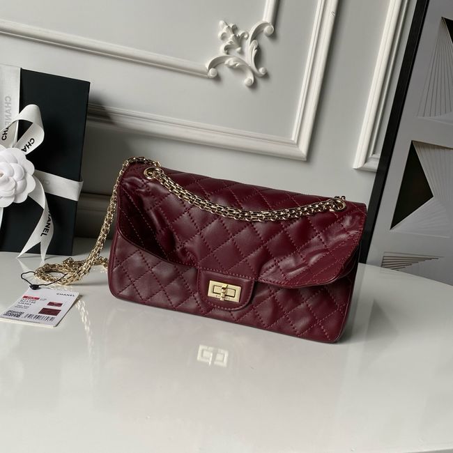 Chanel 2.55 Handbag A37586 Dark Burgundy Chanel 2.55 Handbag A37586 Dark Burgundy