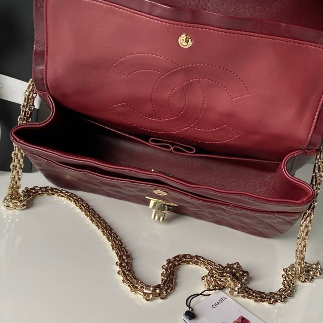 Chanel 2.55 Handbag A37586 Dark Burgundy Chanel 2.55 Handbag A37586 Dark Burgundy