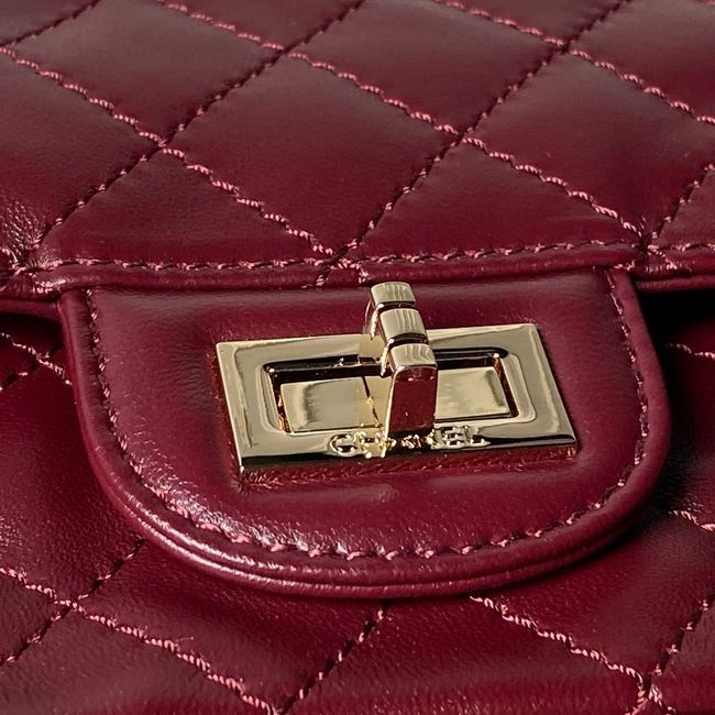 Chanel 2.55 Handbag A37586 Dark Burgundy Chanel 2.55 Handbag A37586 Dark Burgundy
