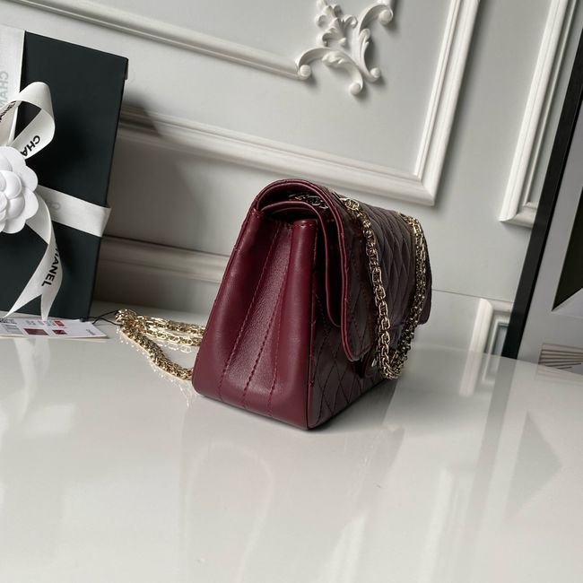 Chanel 2.55 Handbag A37586 Dark Burgundy Chanel 2.55 Handbag A37586 Dark Burgundy