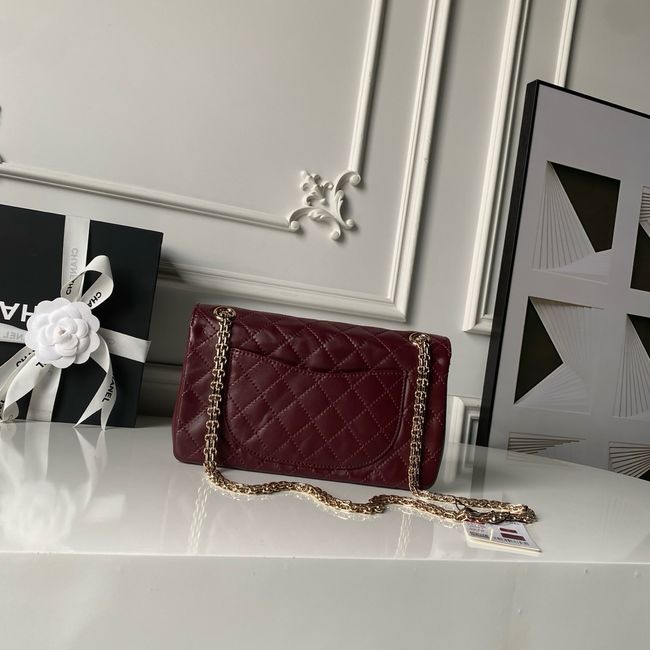 Chanel 2.55 Handbag A37586 Dark Burgundy Chanel 2.55 Handbag A37586 Dark Burgundy