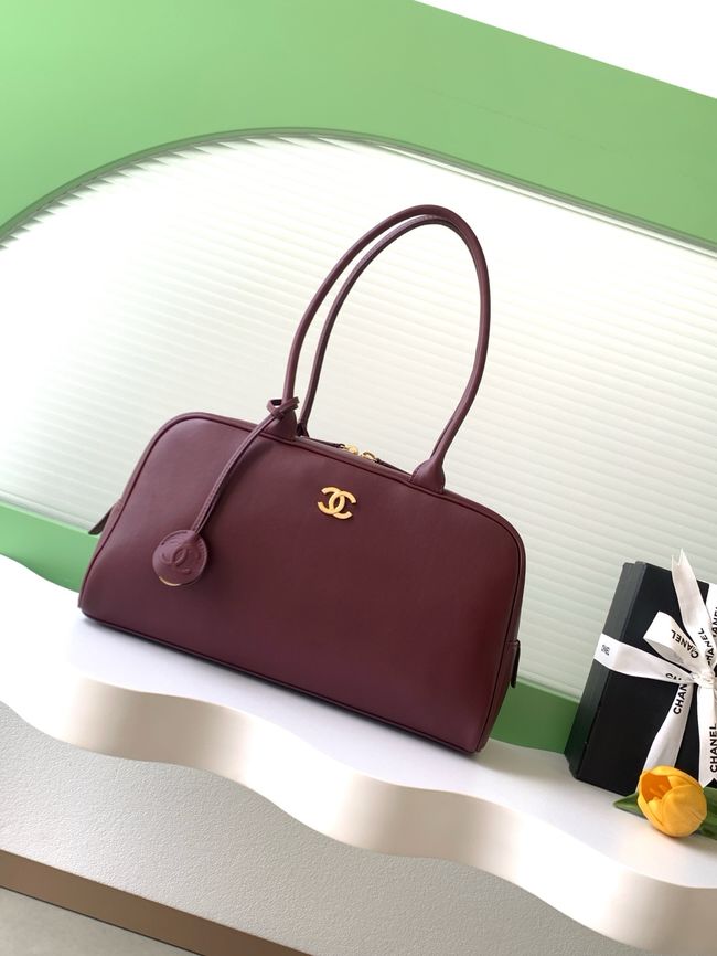 Chanel Large Bowling Bag AS6211 burgundy