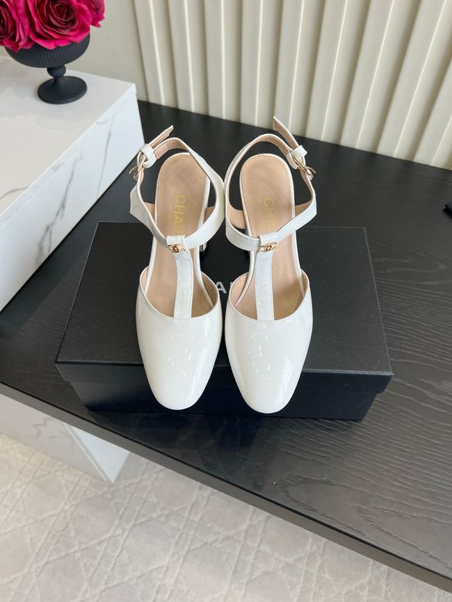 Chanel Lambskin Mary Janes high heels 8.5CM 64104-1