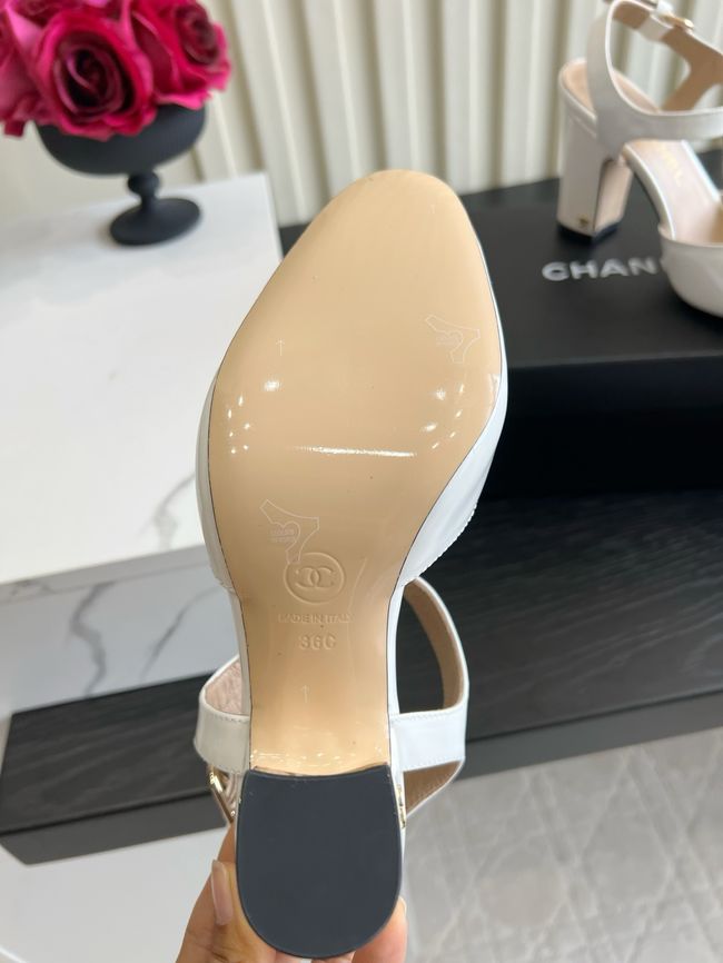 Chanel Lambskin Mary Janes high heels 8.5CM 64104-1