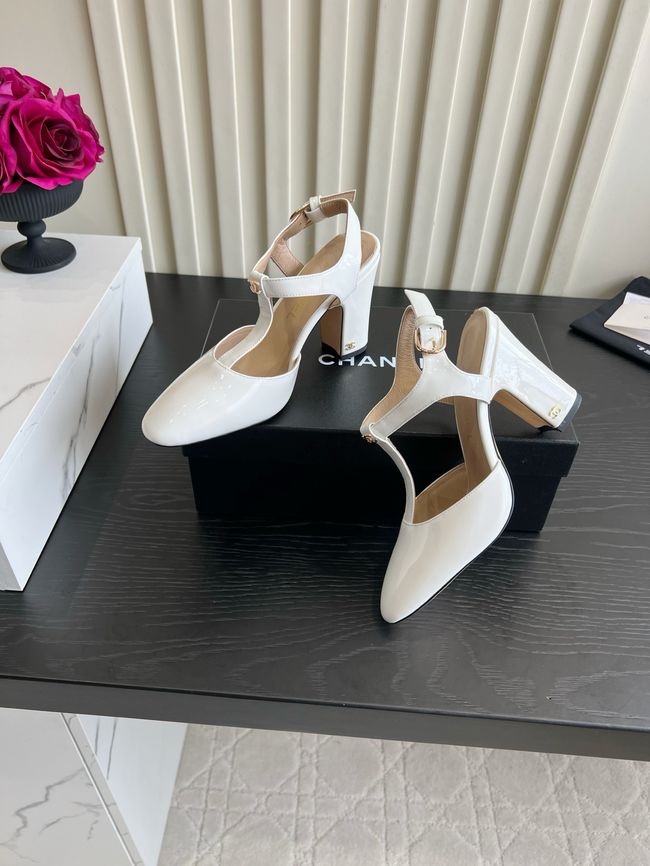 Chanel Lambskin Mary Janes high heels 8.5CM 64104-1