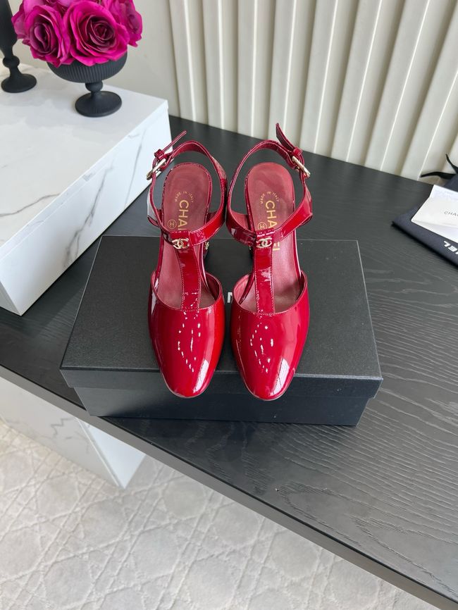 Chanel Lambskin Mary Janes high heels 8.5CM 64104-2