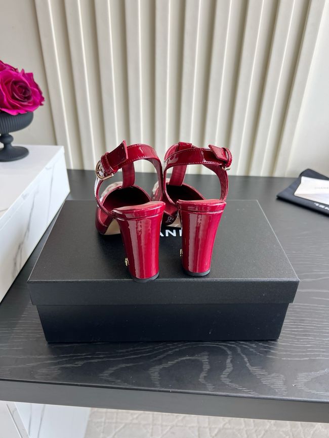 Chanel Lambskin Mary Janes high heels 8.5CM 64104-2