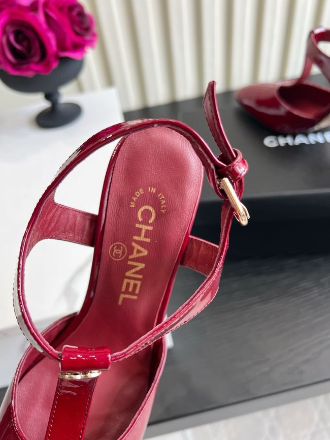 Chanel Lambskin Mary Janes high heels 8.5CM 64104-2