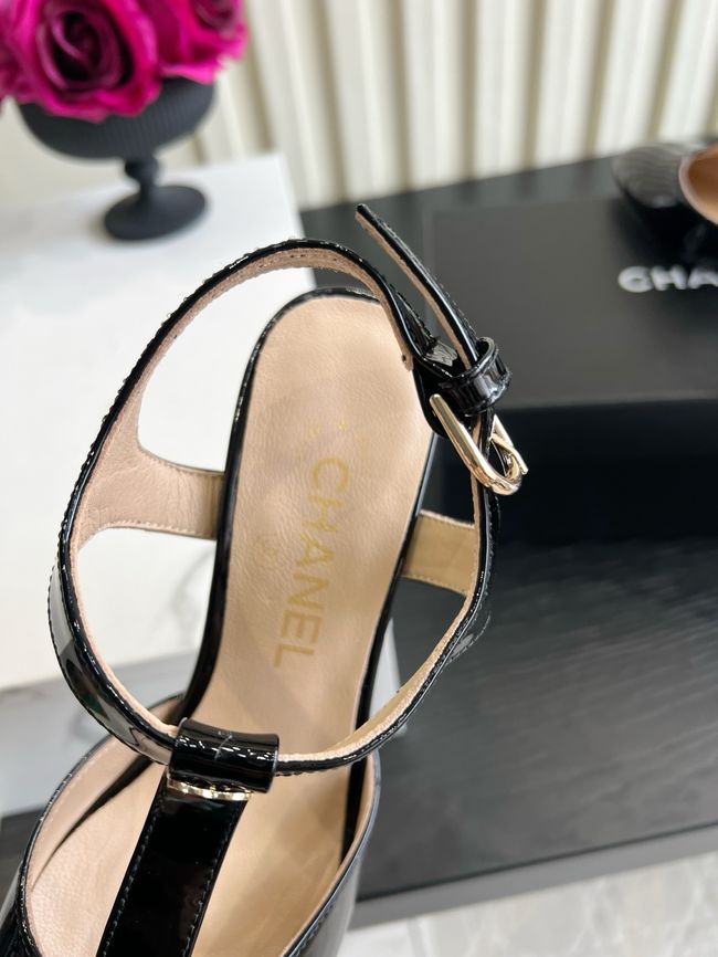 Chanel Lambskin Mary Janes high heels 8.5CM 64104-3