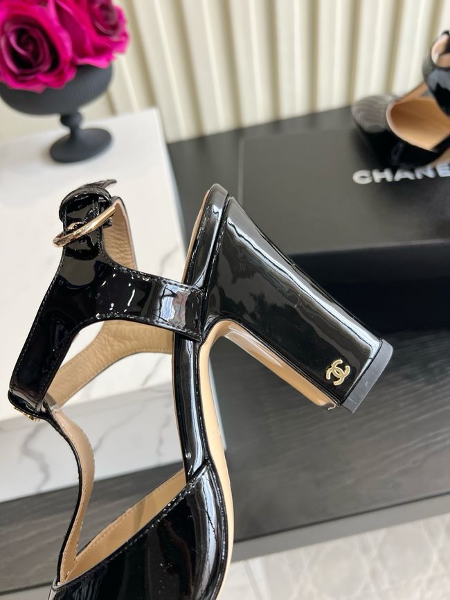 Chanel Lambskin Mary Janes high heels 8.5CM 64104-3