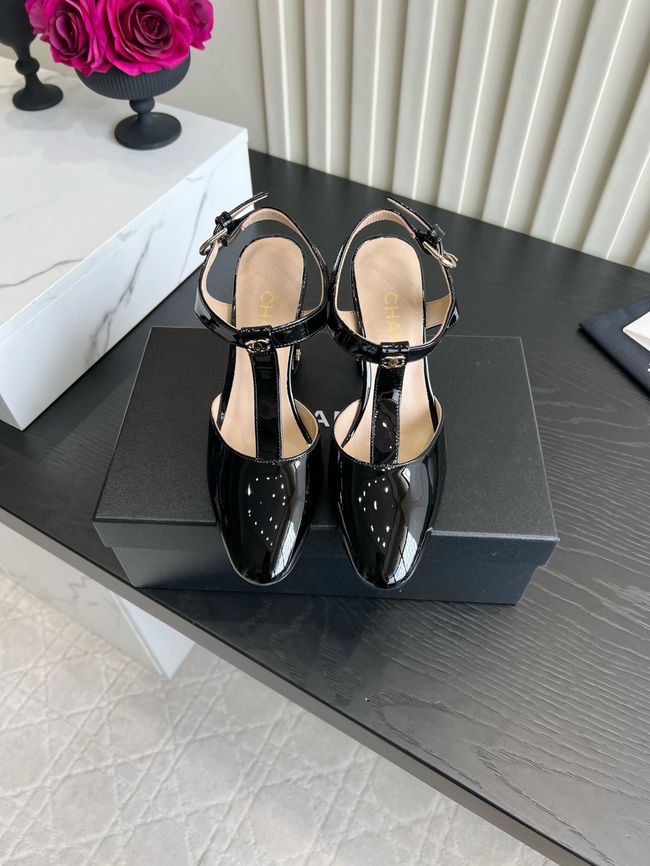 Chanel Lambskin Mary Janes high heels 8.5CM 64104-3