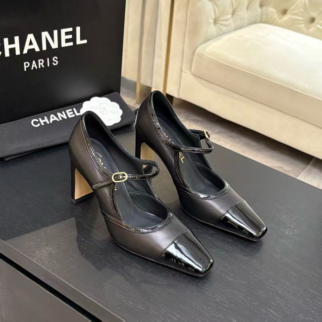 Chanel Lambskin Mary Janes high heels 8.5CM 64105-1