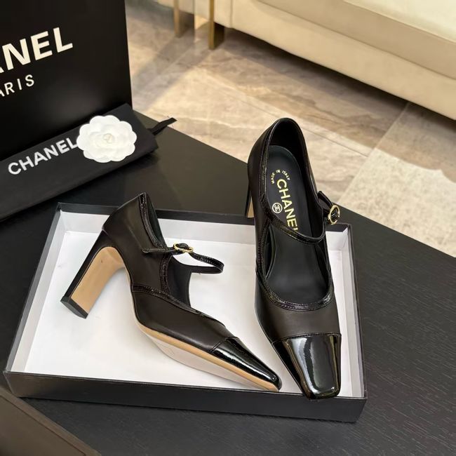 Chanel Lambskin Mary Janes high heels 8.5CM 64105-1