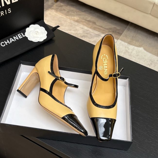 Chanel Lambskin Mary Janes high heels 8.5CM 64105-2