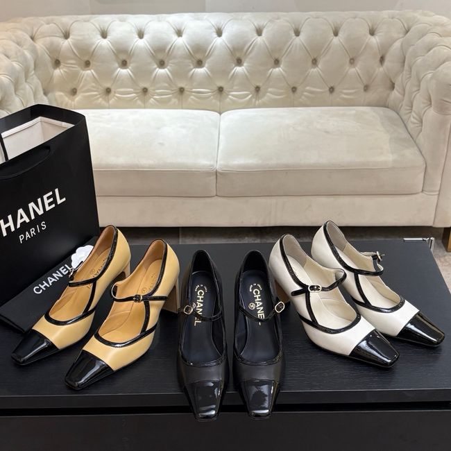 Chanel Lambskin Mary Janes high heels 8.5CM 64105-2
