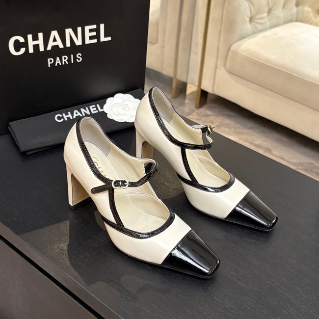 Chanel Lambskin Mary Janes high heels 8.5CM 64105-3