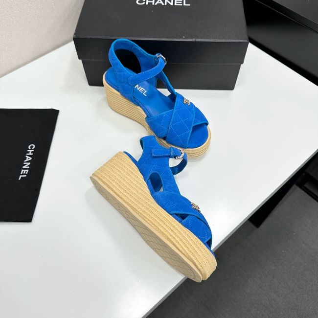 Chanel Sandals Suede Calfskin 64108-1