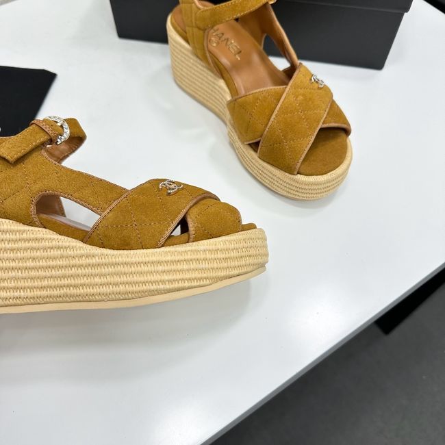 Chanel Sandals Suede Calfskin 64108-3