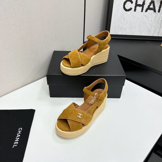 Chanel Sandals Suede Calfskin 64108-3