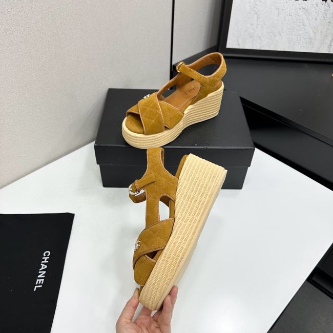 Chanel Sandals Suede Calfskin 64108-3