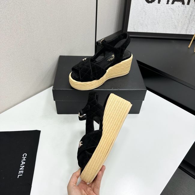 Chanel Sandals Suede Calfskin 64108-4