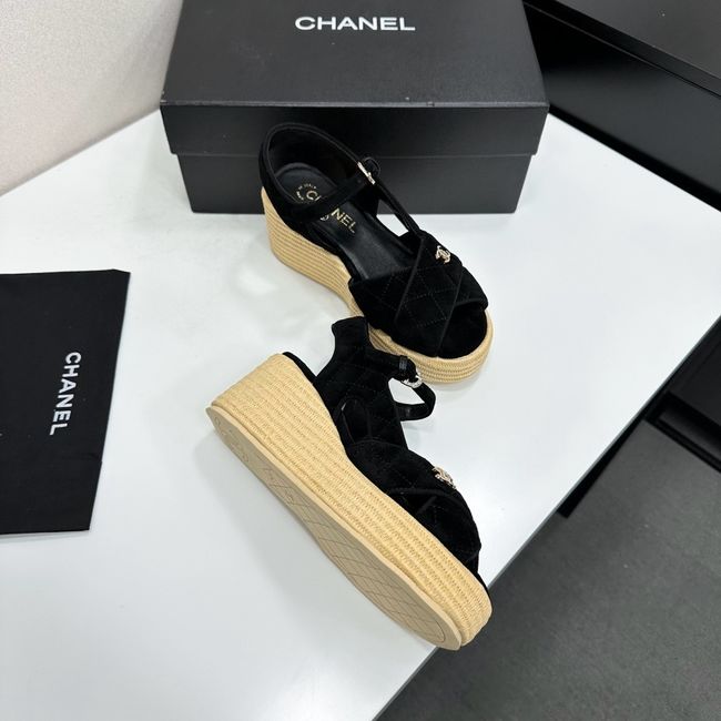 Chanel Sandals Suede Calfskin 64108-4