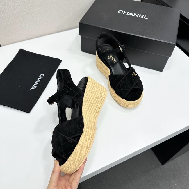 Chanel Sandals Suede Calfskin 64108-4