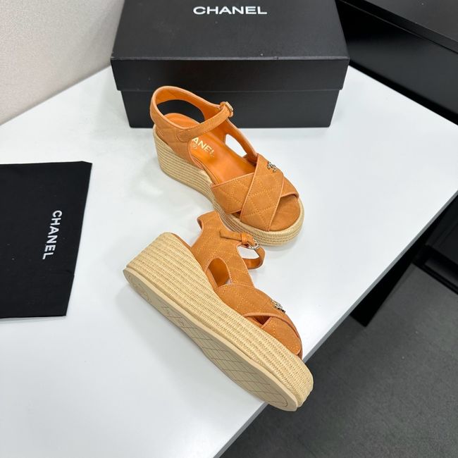 Chanel Sandals Suede Calfskin 64108-5