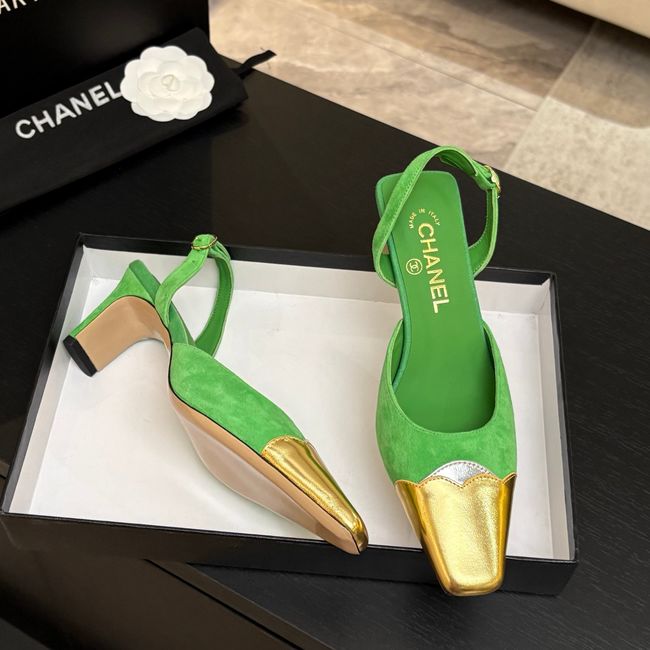 Chanel Slingbacks Suede 64106-1