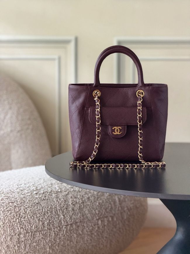 Chanel Small Shopping Bag AS6025 Dark pink Chanel Small Shopping Bag AS6025 Dark pink