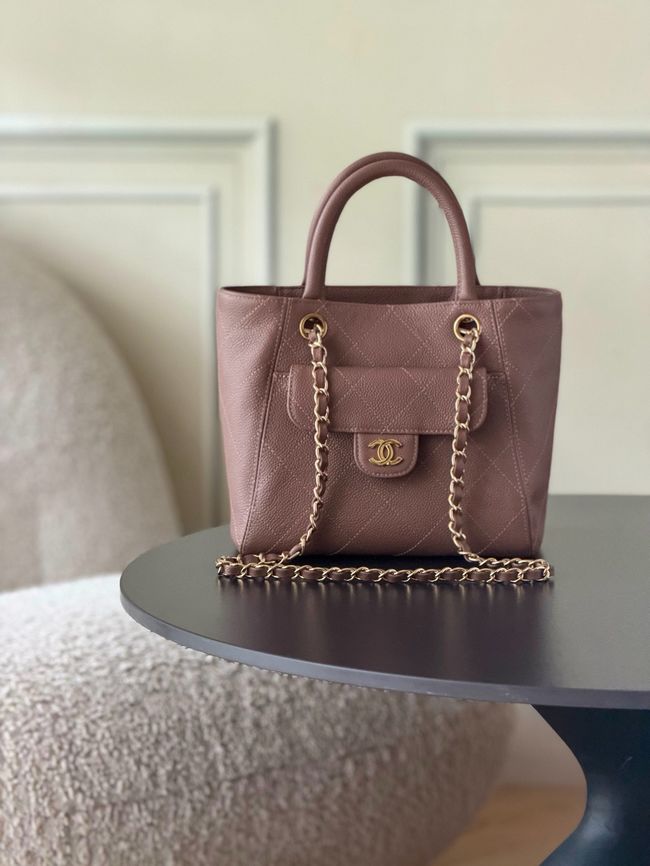 Chanel Small Shopping Bag AS6025 Dark pink