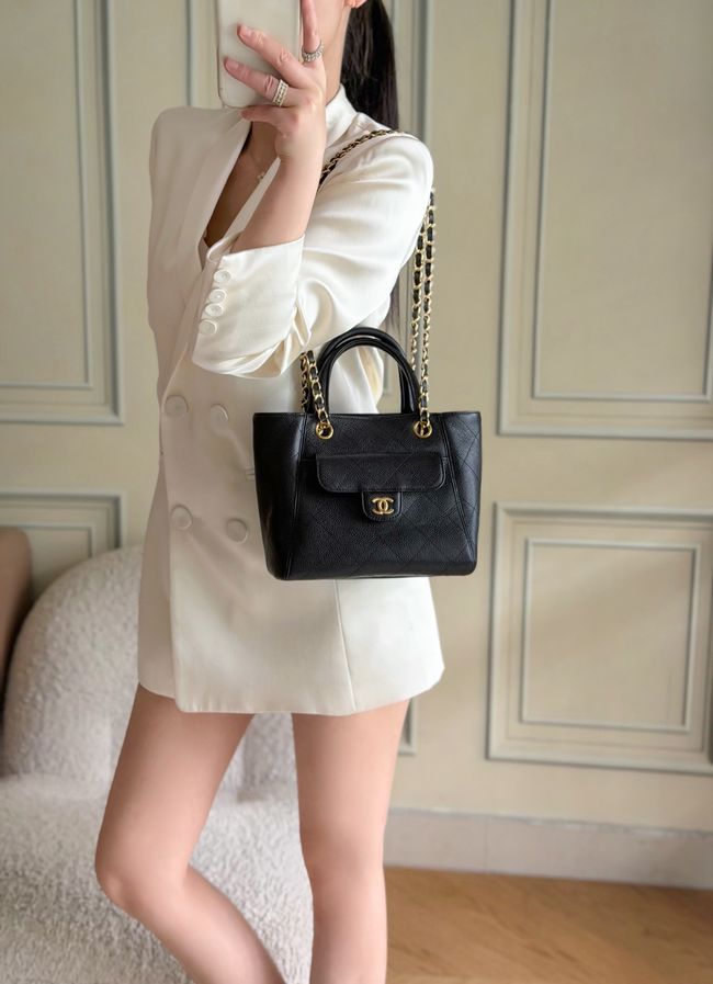 Chanel Small Shopping Bag AS6025 black Chanel Small Shopping Bag AS6025 black