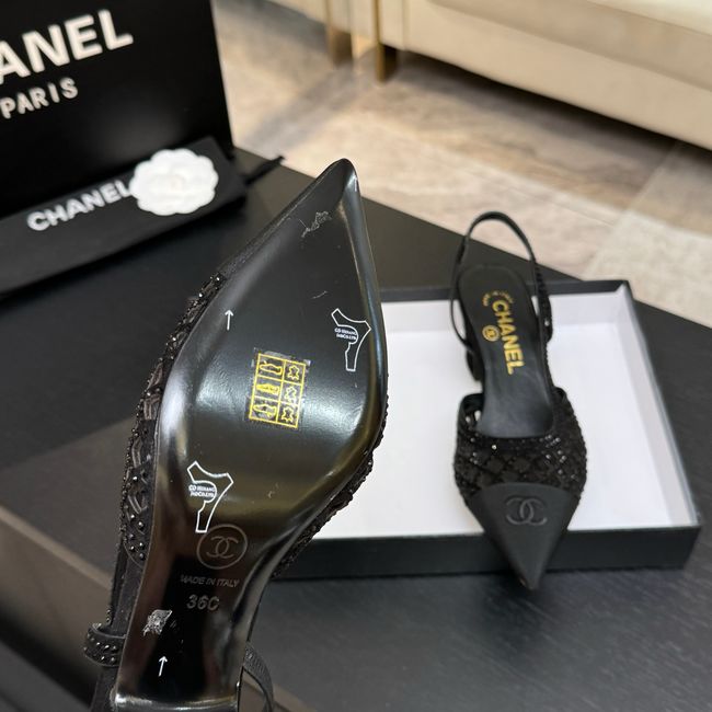 Chanel Slingbacks Lambskin 64111-3
