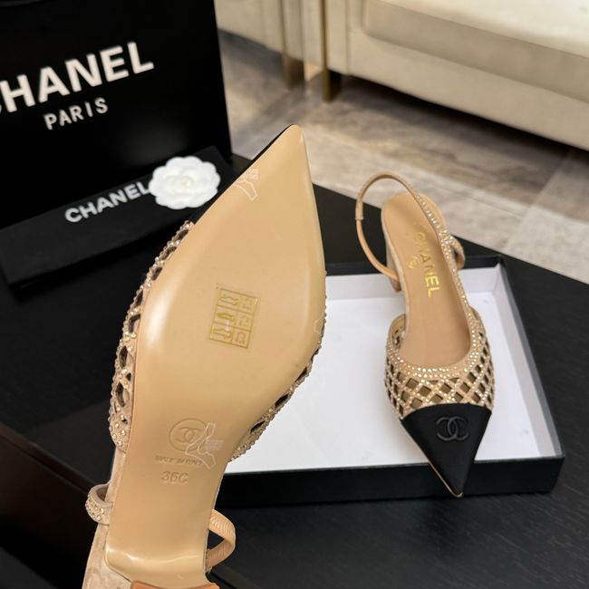 Chanel Slingbacks Lambskin 64111-4