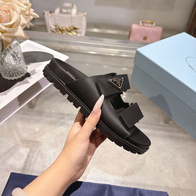 Prada Matelasse nappa leather flatform slides 64113-1