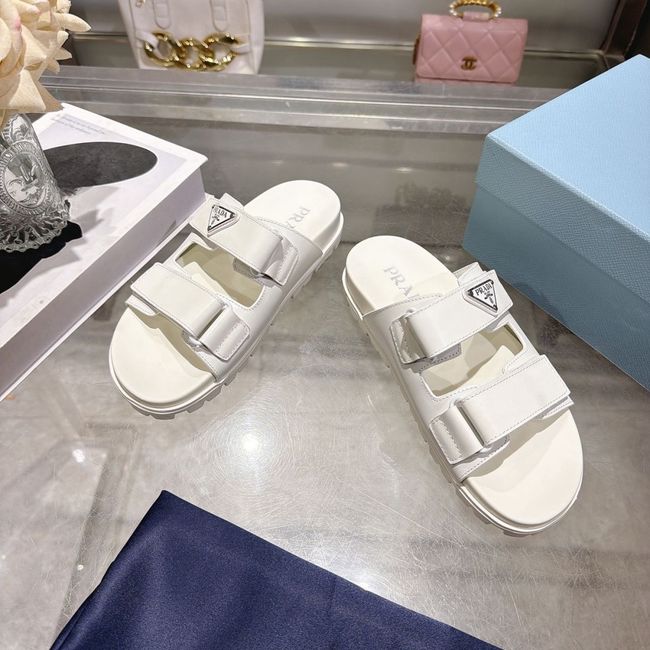 Prada Matelasse nappa leather flatform slides 64113-2