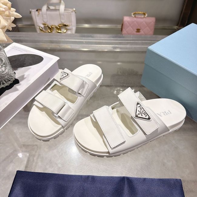 Prada Matelasse nappa leather flatform slides 64113-2